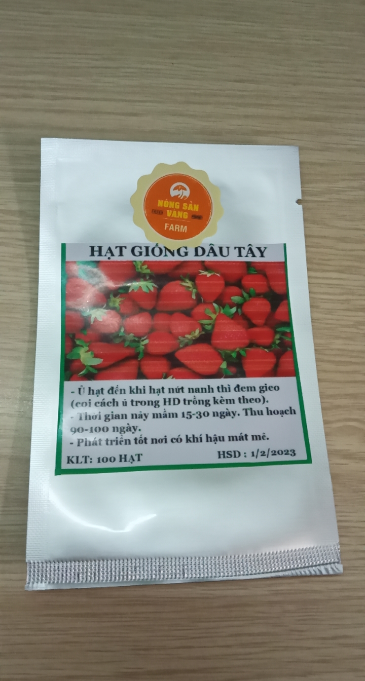 Hạt giống Dâu Tây Đỏ F1 ( Gói 100 Hạt ) - Nông Sản Vàng