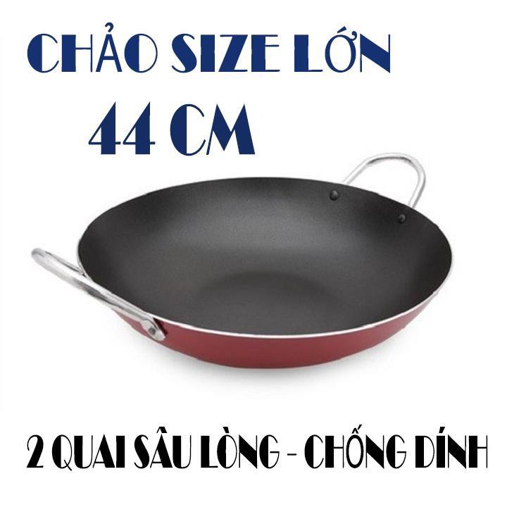 Chảo chống dính[AN TOÀN SỨC KHỎE] chảo sâu lòng 2 quai 44cm.