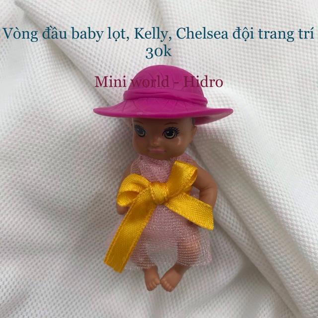 Phụ kiện cho búp bê Chelsea, Kelly, baby. Mũ nón cho búp bê Chelsea, Kelly, baby