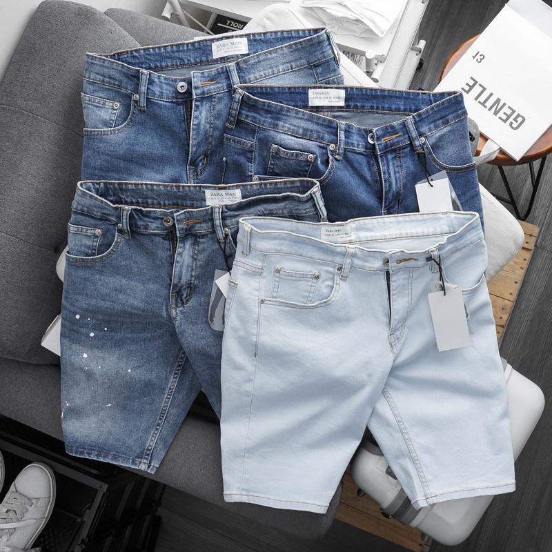 Quần Short Jean Nam cao cấp - chất bò co giãn êm mịn dáng ôm nhẹ