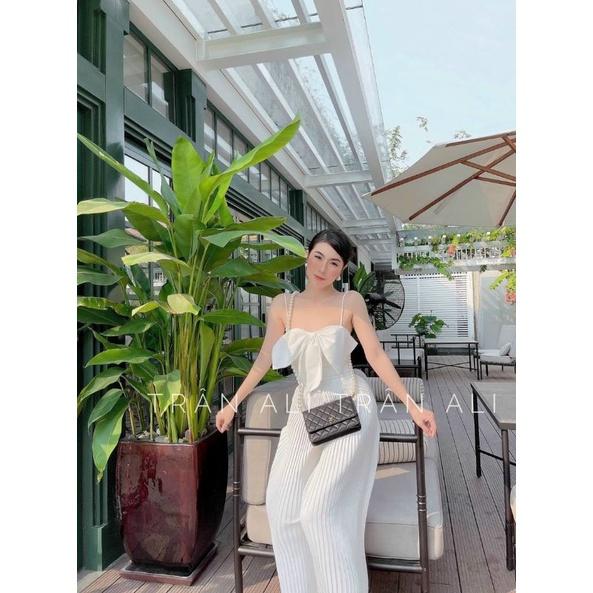 Sét áo2, dây nơ quần suông dập ly