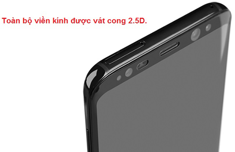 Kính Cường Lực Phủ Màu Dành Cho Samsung Galaxy S8 Plus - Hàng Nhập Khẩu