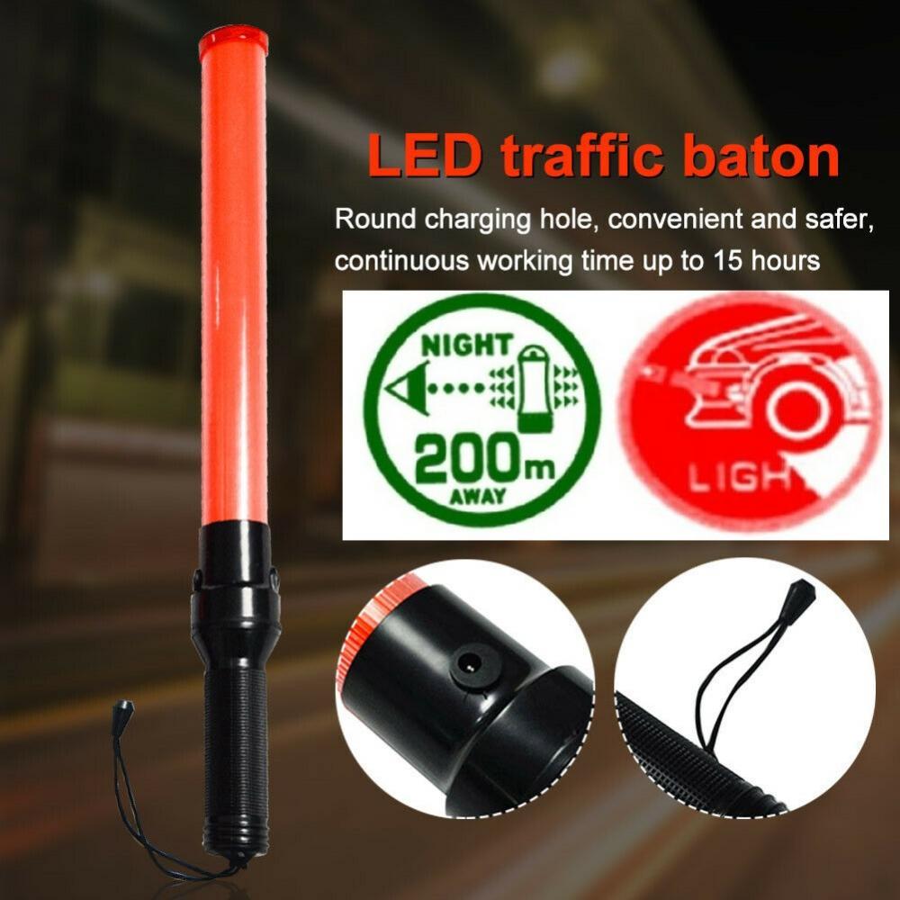 4Pcs 26cm Police Signal Traffic Wand LED Flashlight Beacon Road Control