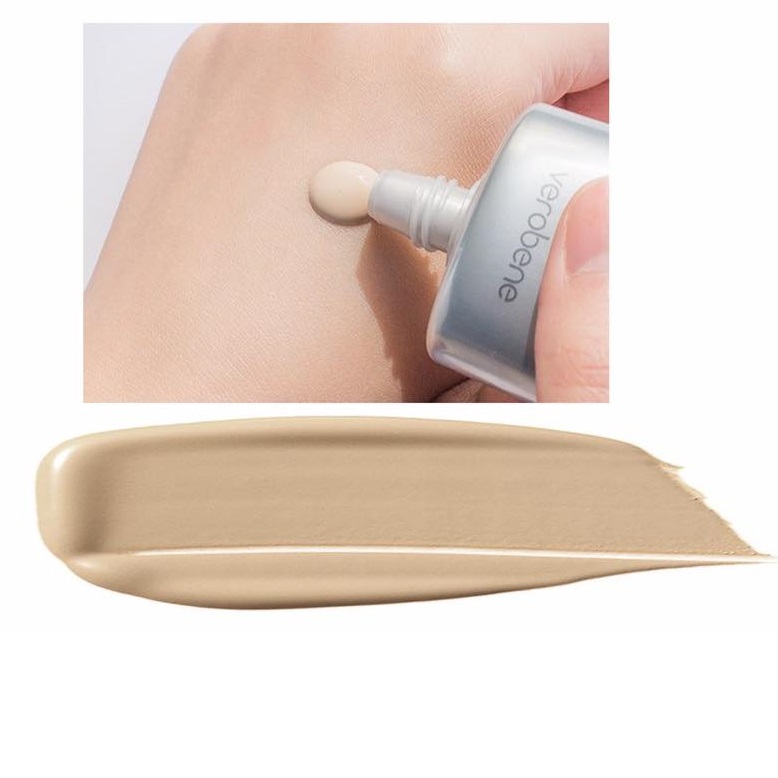 Kem nền BB Cream mịn da, che khuyết điểm tốt Verobene Hàn quốc 40ml/Hộp Kèm 1 mặt nạ ốc sên Dabo