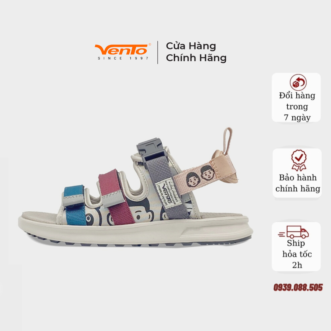 Hình ảnh Giày Sandals Vento Nam Nữ Quai Ngang dạo phố/đi chơi/đi học NB80