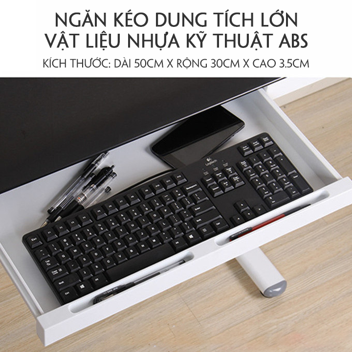 Bàn Làm Việc Kính Cường Lực Văn Phòng, Bàn Học Có Ngăn Kéo, Bàn Máy Tính Kính Cường Lực