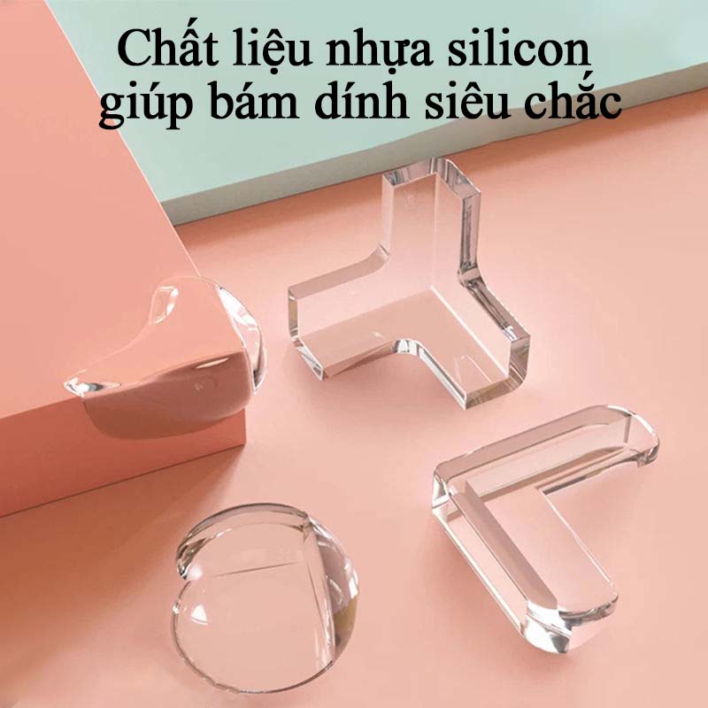 Miếng Bọc Cạnh Bàn Silicon Xốp Bịt Góc Bàn Tránh Va Chạm Miếng Bịt Góc Nhọn Của Bàn Tủ Chất Nhựa Dẻo An Toàn Cho Bé