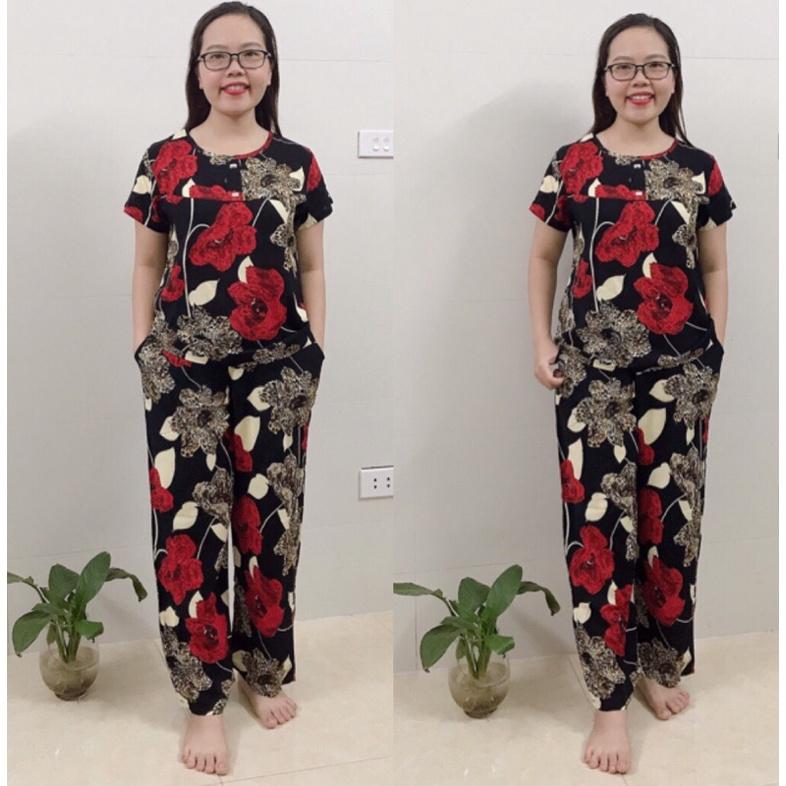 BỘ LANH ANH THƯ QUẦN DÀI TAY CỘC TRUNG NIÊN, BỘ MẶC NHÀ CHO MẸ CHO BÀ