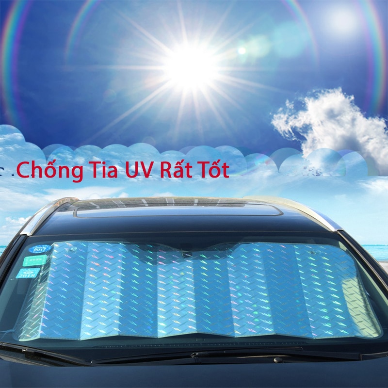 Tấm che nắng bên trong kính lái xe hơi oto có phản quang 140x70cm