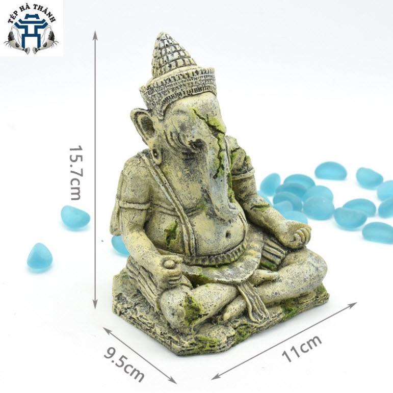 Tượng Thần Voi GANESHA - Tượng Trang Trí Bể Cá Cảnh, Bể Thủy Sinh