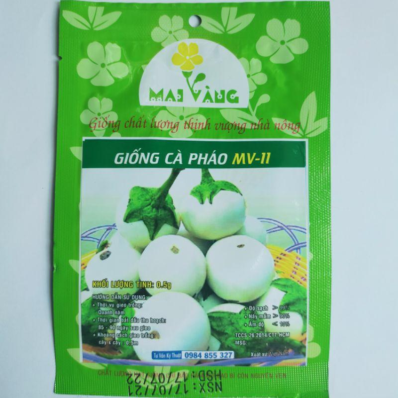 Hạt giống cà pháo trắng Mai Vàng , đóng gói 0.5gr