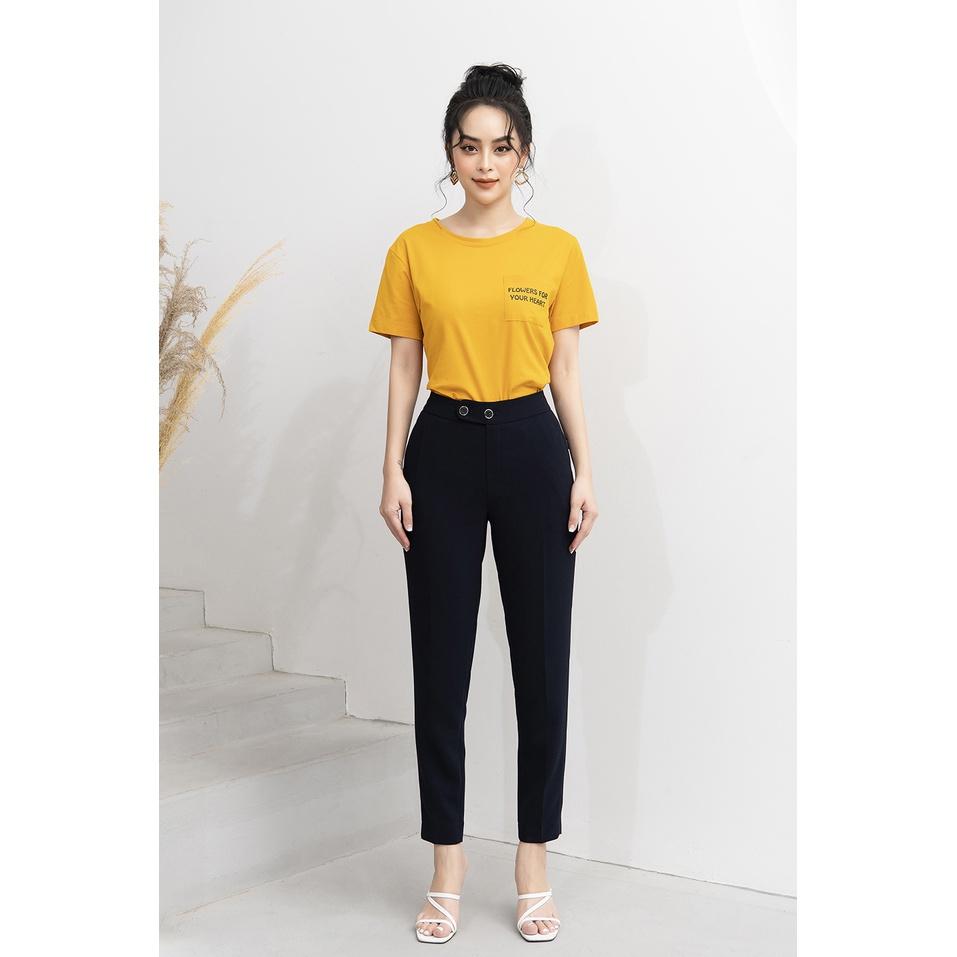 Quần Baggy Nữ Công Sở Cạp Cao Cúc Chéo LUPERI Không Xù Vải, Cắn Chỉ, Chất Đũi Xước Cao Cấp LFQD2103