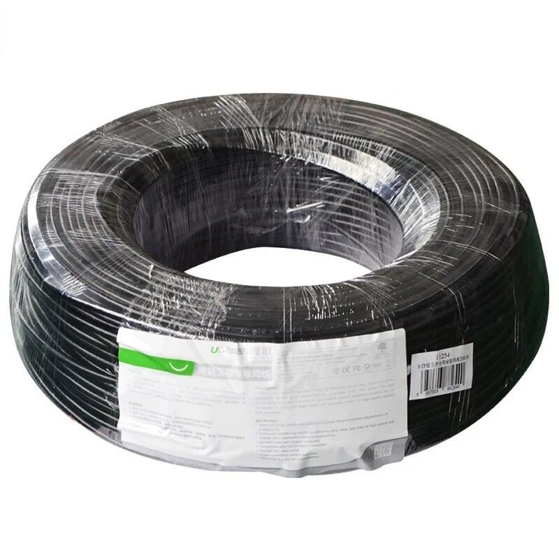 Cáp mạng LAN CAT 6 UPT cao cấp 200M màu Đen Ugreen LAN11258NW109 Hàng chính hãng