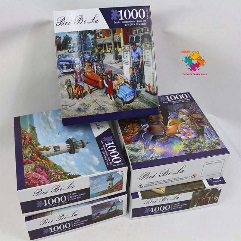 Tranh Ghép Hình 1000 Mảnh Người Lớn và Trẻ Em Không Gợi Ý, Jigsaw Puzzle Randomcut 1000 Pcs  CC02