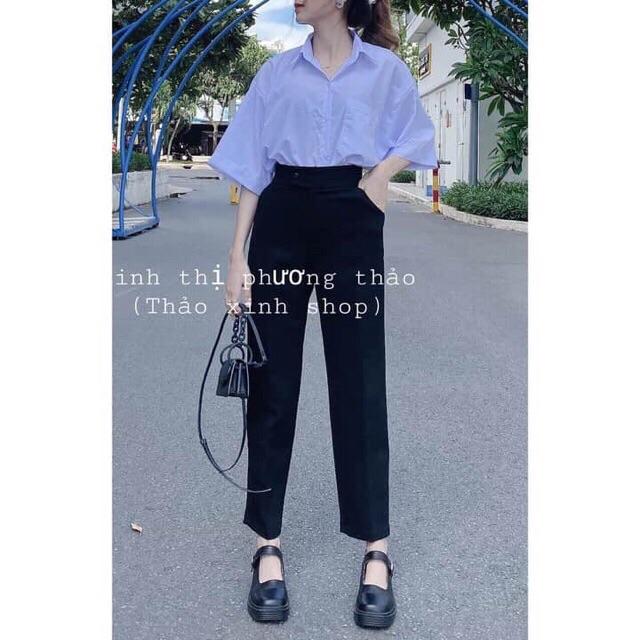 Quần Tây Cạp Siêu CaoBAGGY ĐAI LỆCH DÁNG MỚI FORM SIÊU ĐẸP 02