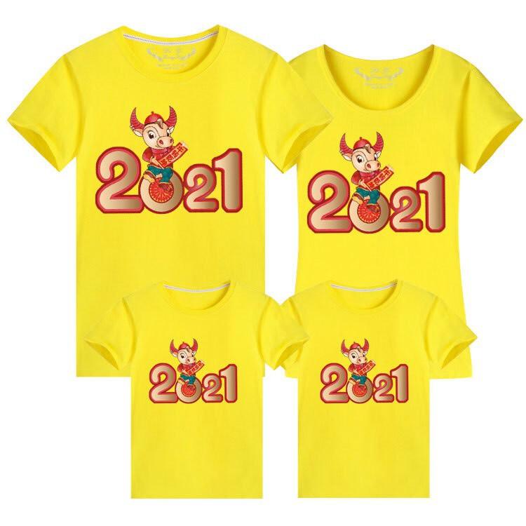 Áo thun gia đình năm mới 2021 Đơn Gỉan