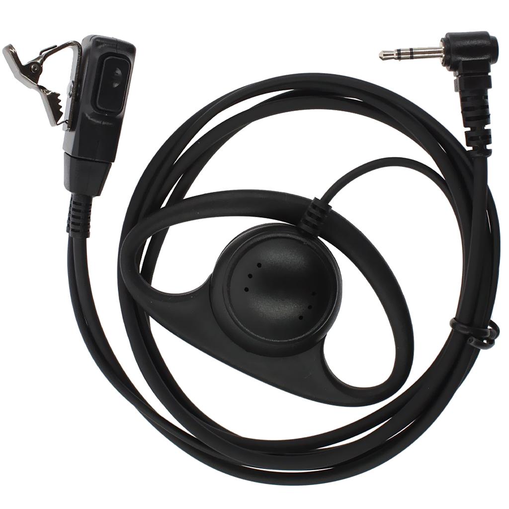 D Shape Earpiece Headset PTT For  COBRA Two Way Radio Walkie Talkie