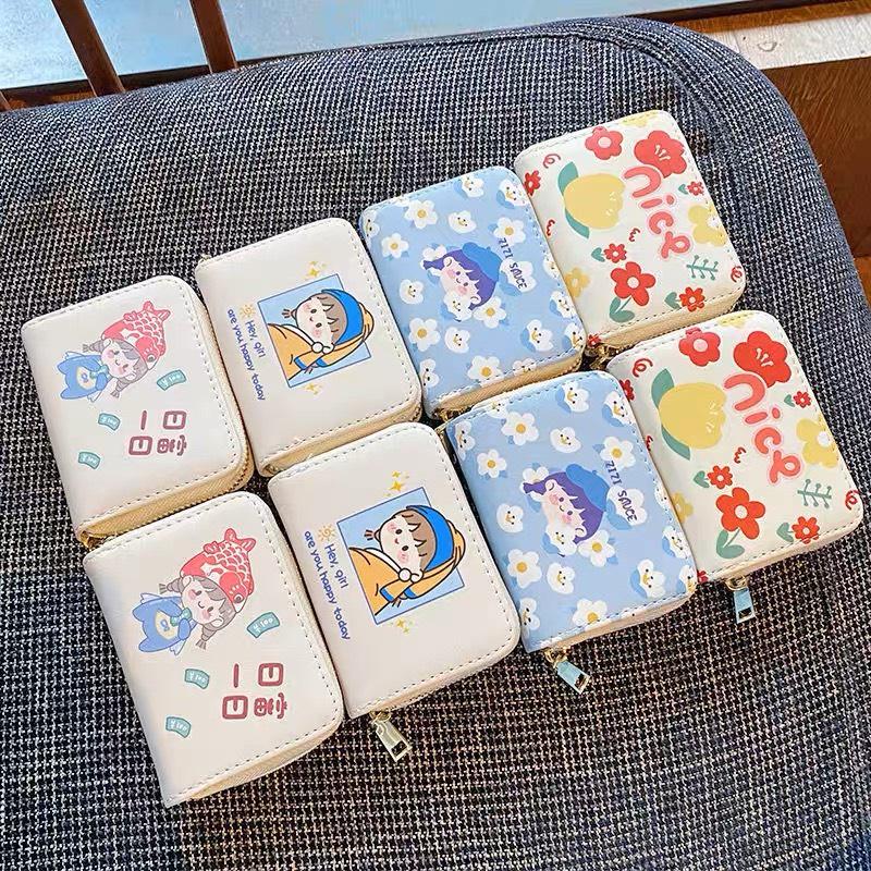 Ví nữ ngắn mini cute cầm tay nhiều ngăn giá rẻ nhỏ gọn bỏ túi thời trang hàn quốc dễ thương VN202