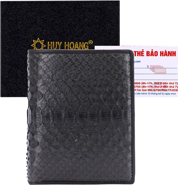 Ví Nam Da Trăn Kiểu Đứng Huy Hoàng HT2304 - Đen