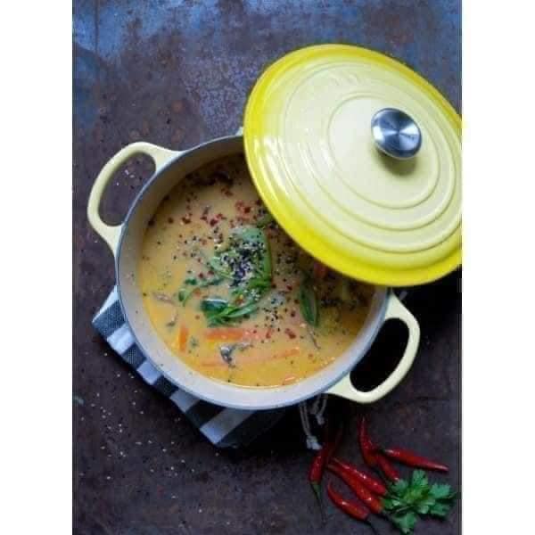 Nồi gang Le Creuset Brater rund Evo 24cm Gelb Hàng Chính Hãng