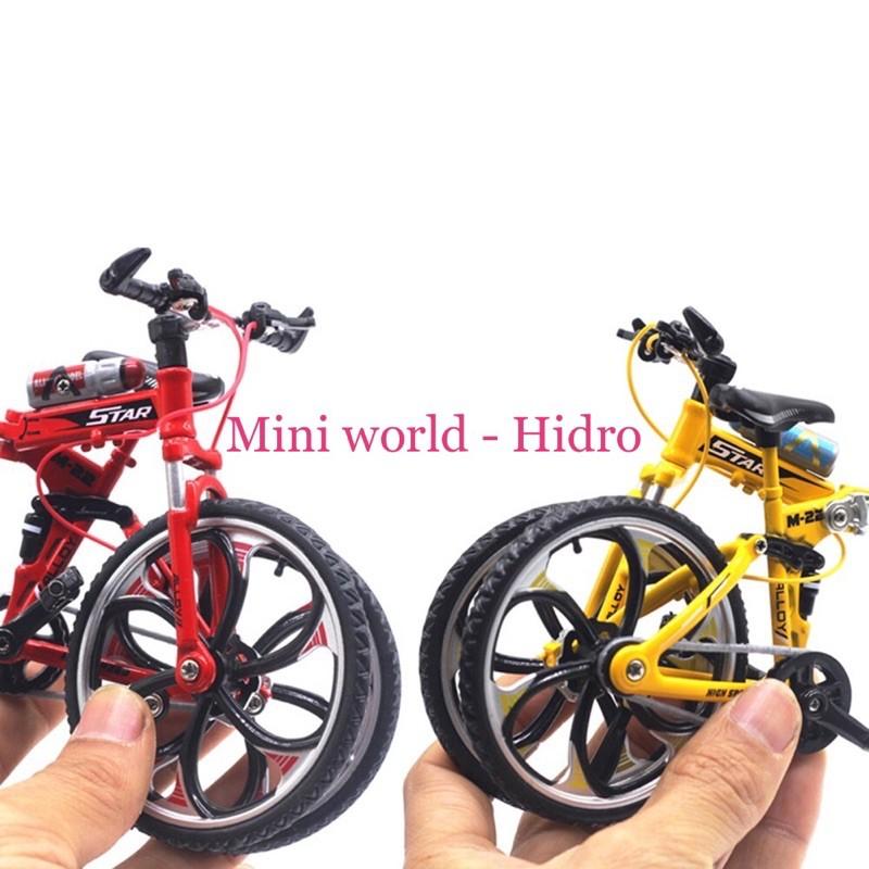 Mô hình xe đạp mini bằng sắt dùng cho búp bê BJD tỉ lệ 1/8, Baboliy