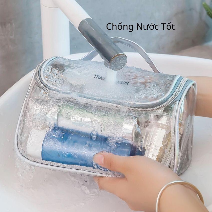 Túi Đựng Mỹ Phẩm Pvc Cao Cấp Size Lớn Đựng Đồ Trang Điểm Có Khóa Kéo SUNO STORE TMP06