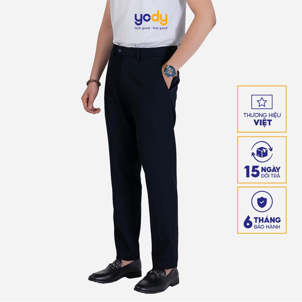 Quần âu công sở nam YODY dáng suôn cao cấp chất co dãn tốt QAM3127