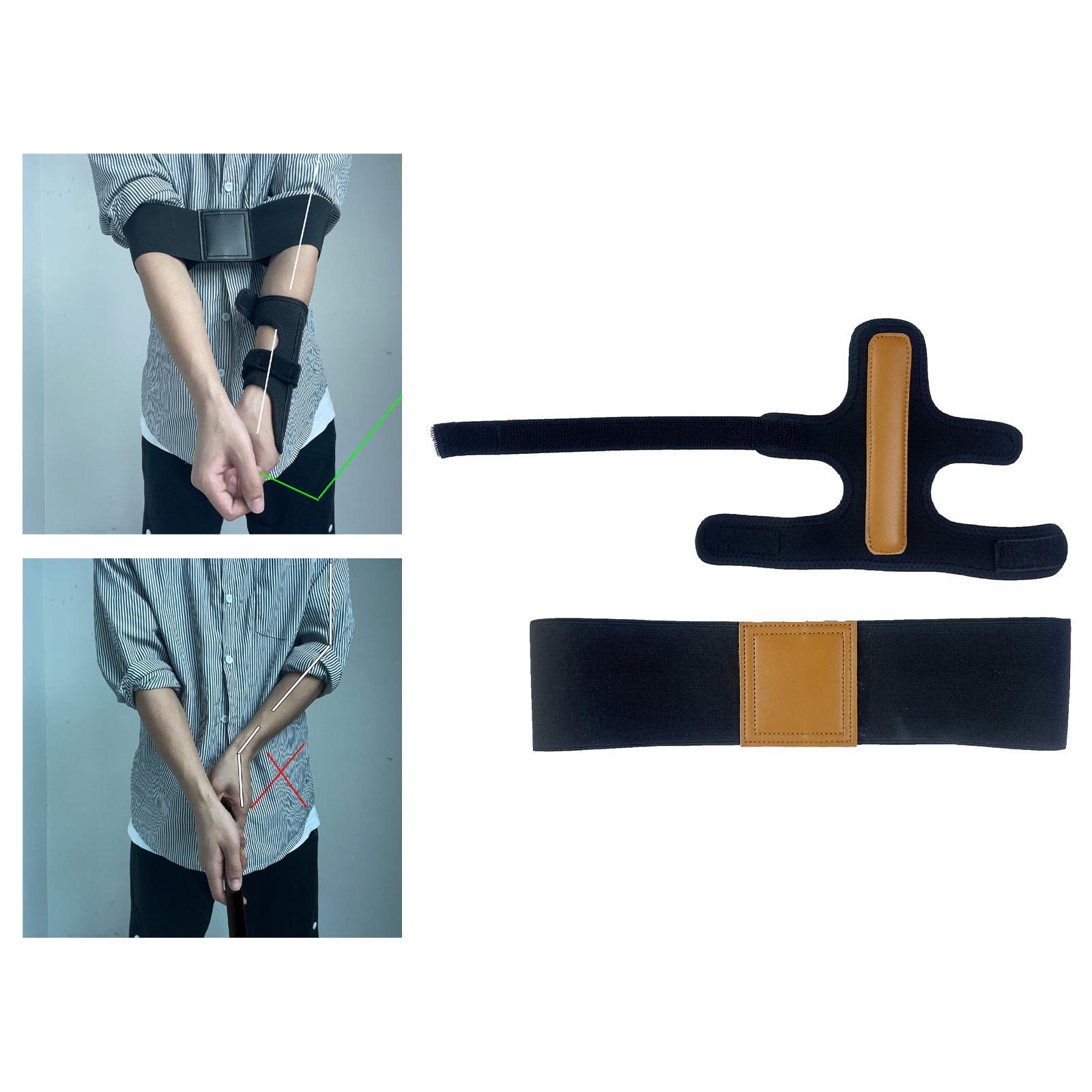 Golf Hand Movement Correction Belt Black Elastic Golf Swing Trainer Arm Belt Gesture Alignment Training Aid Arm Posture Correct