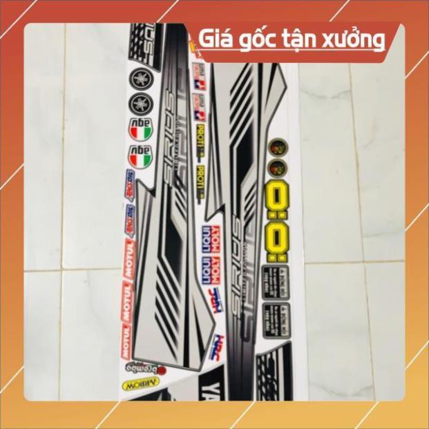 Tem rời sirius dán xe đen tem 3 lớp ko bay nàu