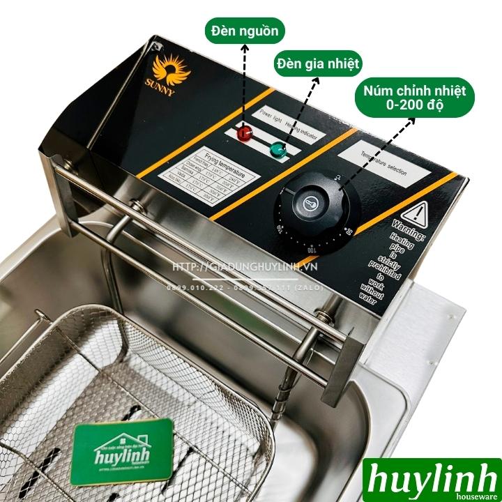 Bếp chiên nhúng đơn ngập dầu Sunny SN01S - Dung tích 12 lít - 2 rổ chiên