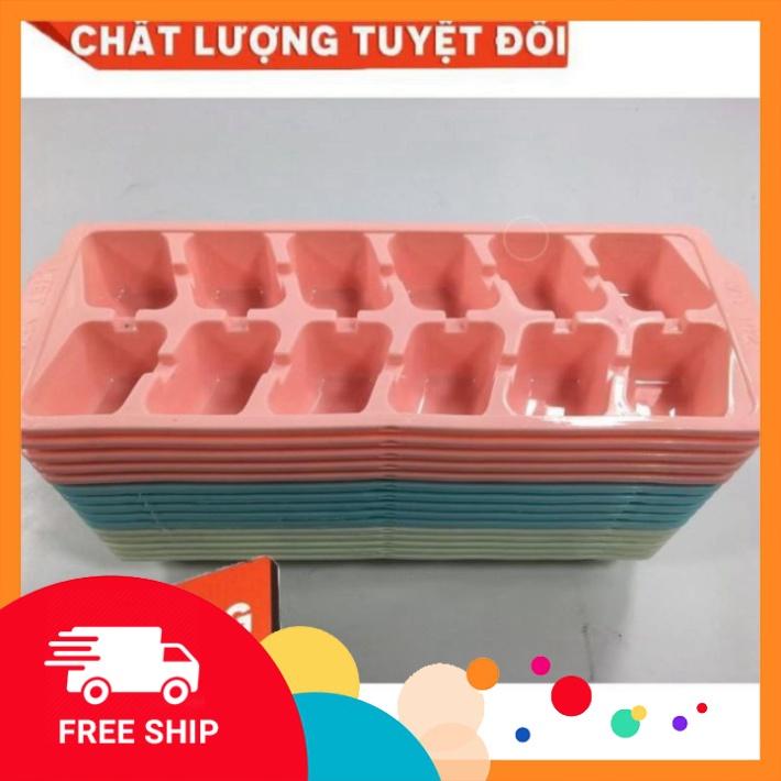 Set 3 Khay đá, vỉ đá dẻo, khuôn thạch rau câu 12 viên Việt Nhật GDTA