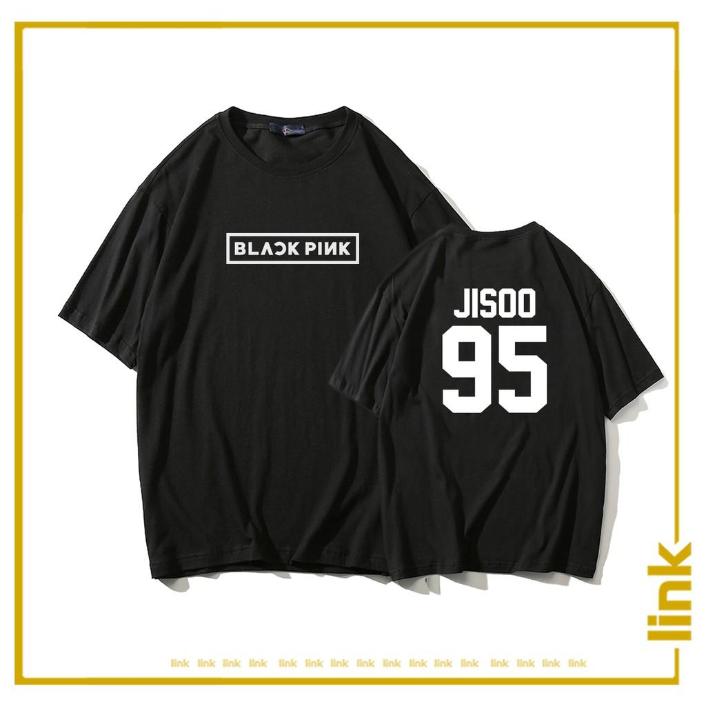 Áo thun BLACKPINK chữ số thể thao dáng rộng unisex