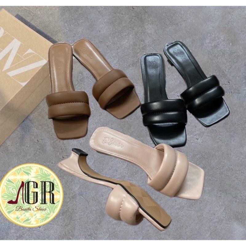 Guốc bản phồng viền giữa gót ú 2 cm siêu xinh