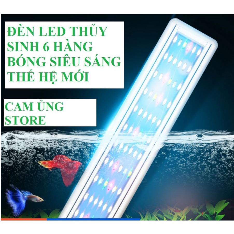 Đèn led siêu sáng WRGB thế hệ mới 6 hàng bóng chuyên dụng cho bể cá cảnh thủy sinh- đèn led bể cá giá tốt nhất