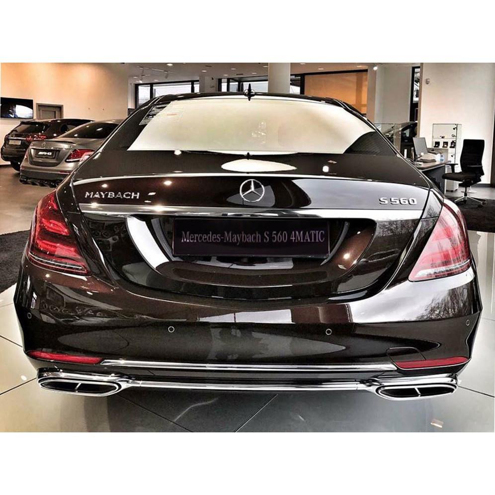 Decal tem chữ S560 dán đuôi xe ô tô Maybach, chất liệu nhựa ABS cao cấp