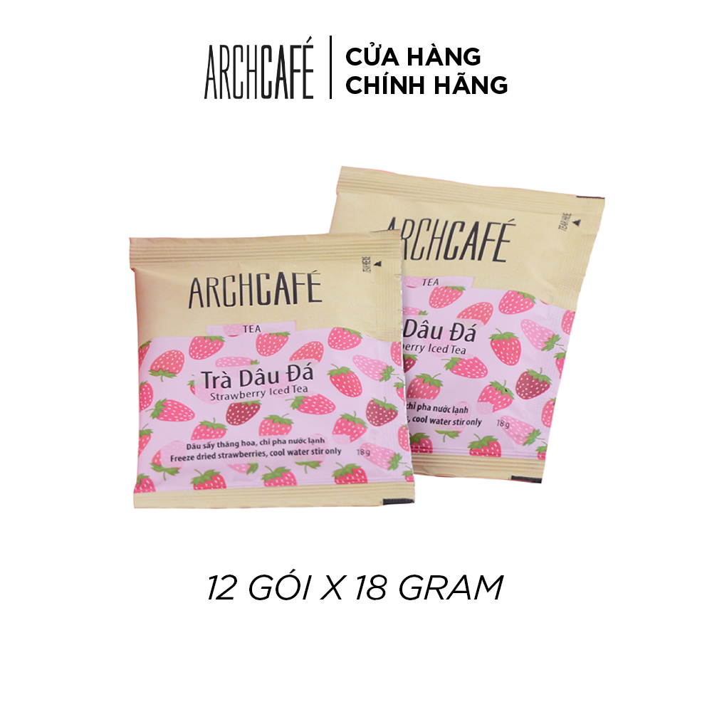 Combo 2 Trà Dâu Đá - Trà trái cây hoà tan Archcafé (hộp 12 gói x 18g)