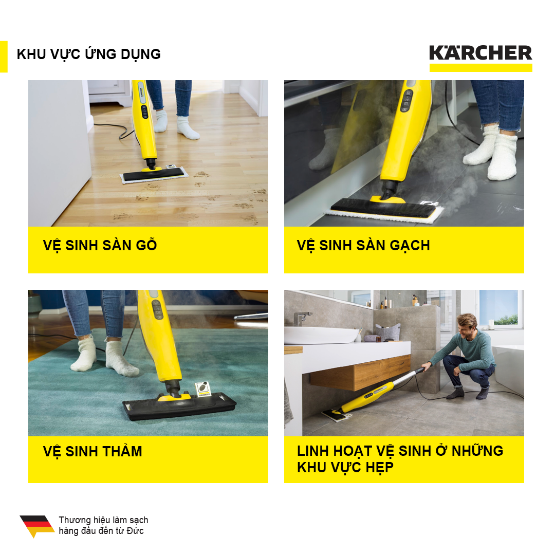 Máy làm sạch bằng hơi nước nóng Karcher SC 3 Upright EasyFix