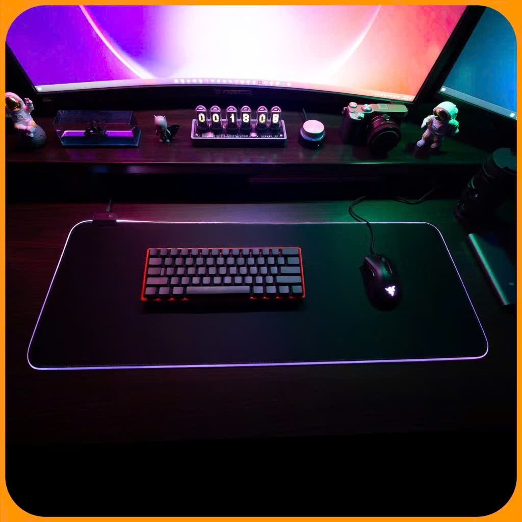 Miếng lót chuột LED RGB pad chuột gaming chơi game deskpad cỡ lớn viền sáng led chống trượt nhiều chế độ siêu đẹp – Hàng chính hãng