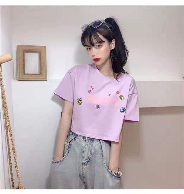 Áo croptop họa tiết, áo nữ, áo kiểu croptop, áo croptop kiểu, áo croptop freesize