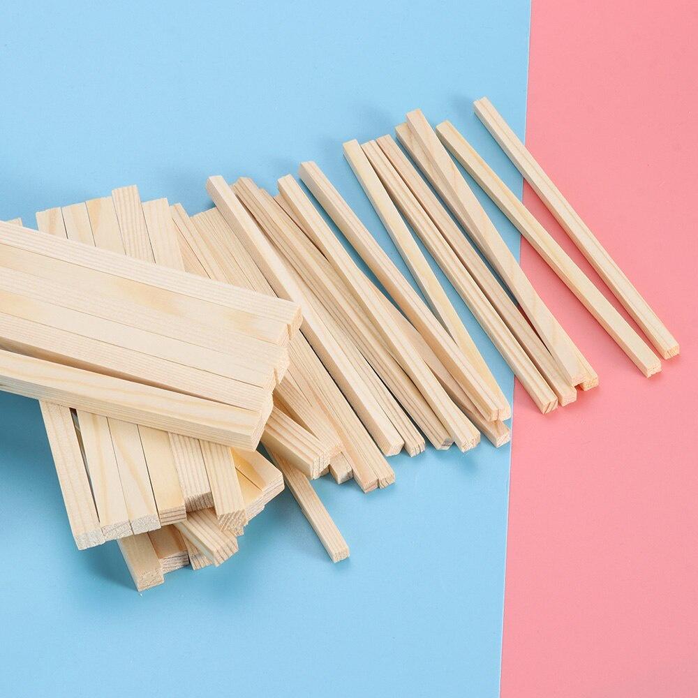 Thanh gỗ thông vuông 1cm x 1cm x dài 50cm + bào láng 4 mặt