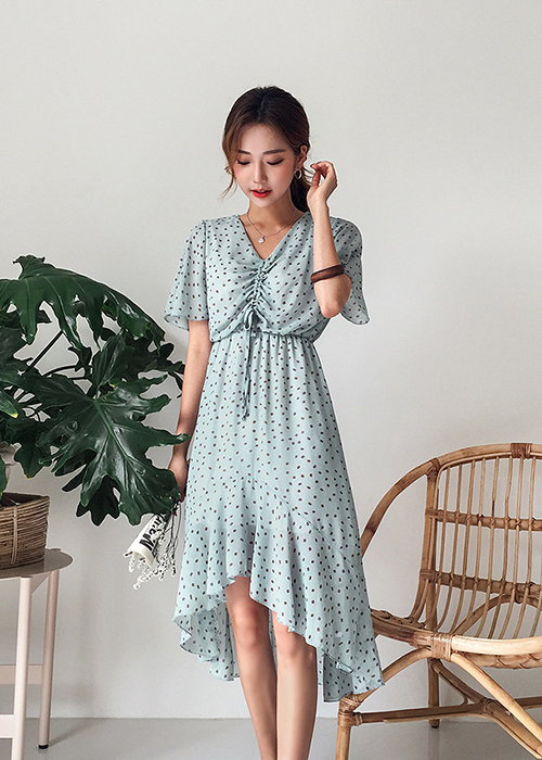 Đầm Chấm Bi Frit- freesize