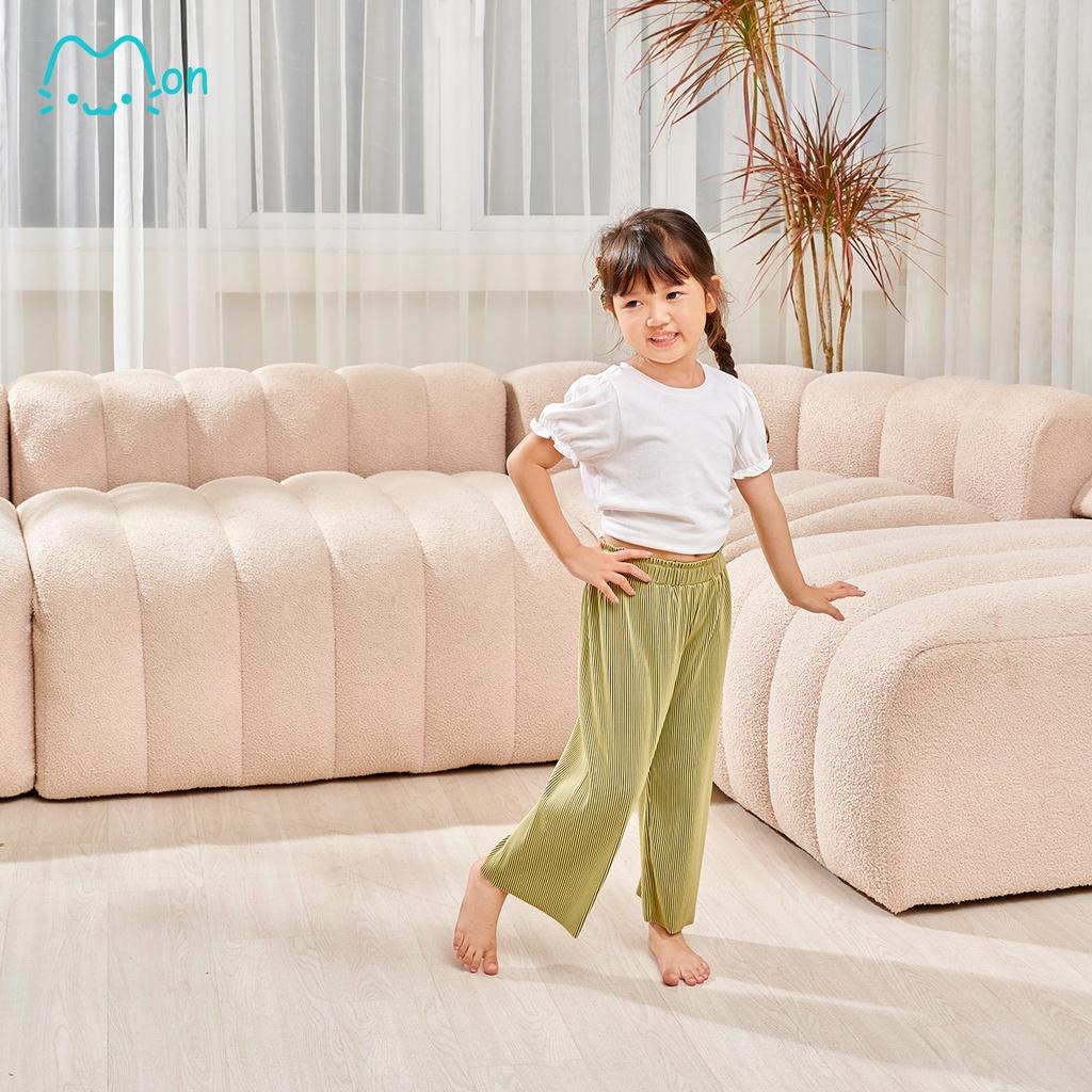 Quần jogger dài bo gấu cho bé gái chất thun gân cao cấp, sang chảnh, sành điệu bé gái QXG22W07