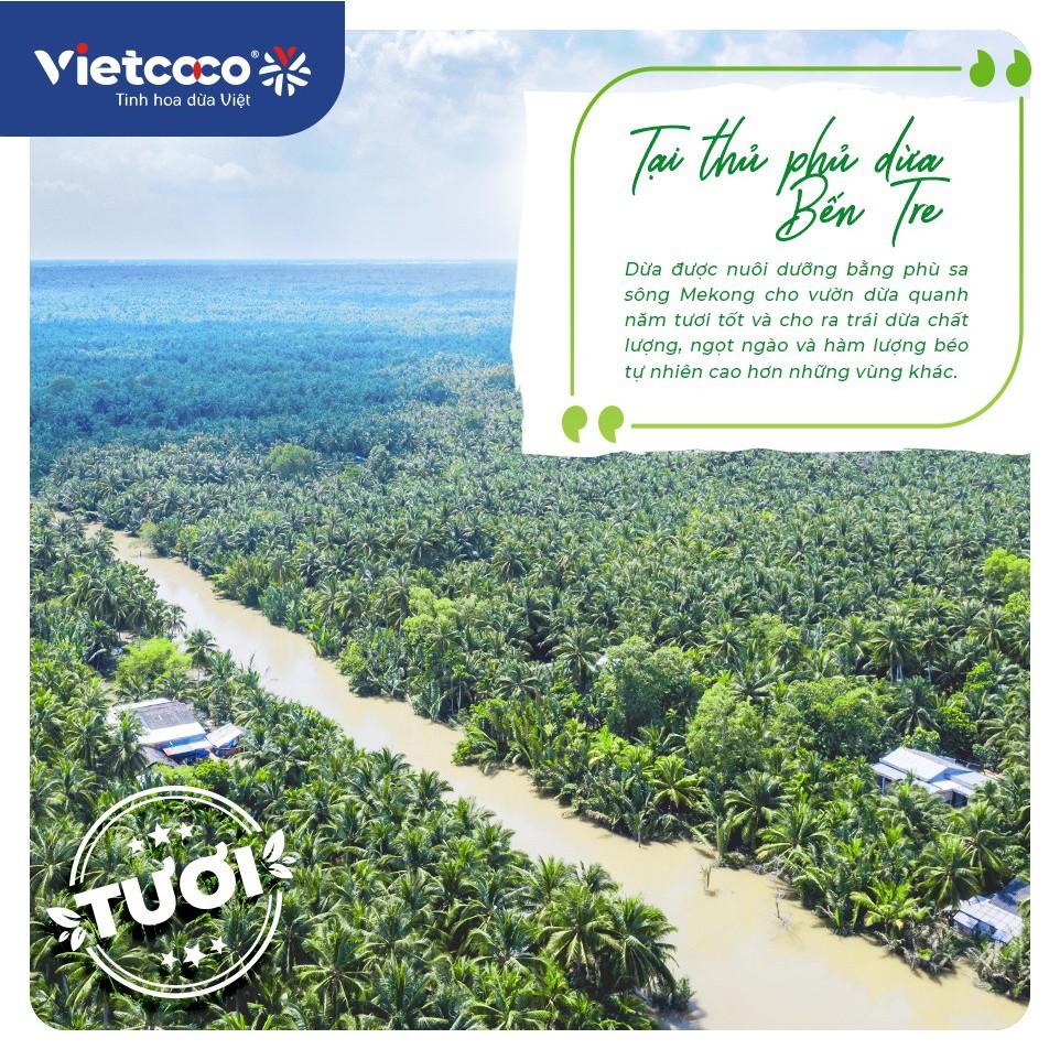 Nước cốt dừa tươi hữu cơ Vietcoco Premium Organic lon 400ml