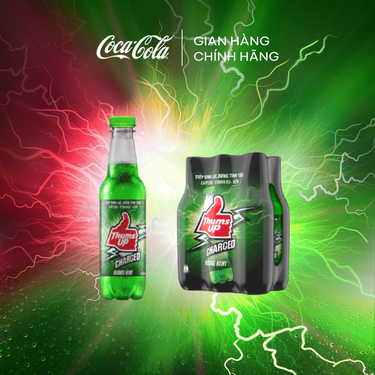 Combo 2 Lốc 6 Chai Nước Giải Khát Thums Up Hương Dâu Rừng 330ml x 6