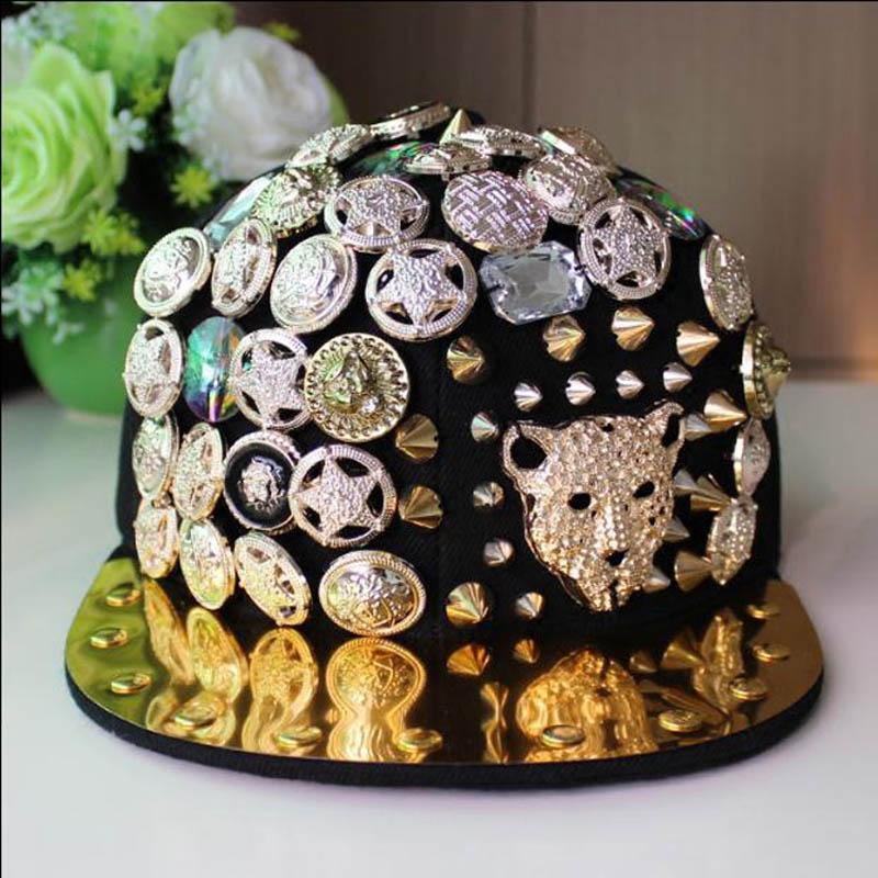 2018 Châu Âu Kim Loại Punk Trẻ Em Mũ Lưỡi Trai Bóng Chày Đinh Tán Trẻ Em Mũ Nón Hiphop Snapback Dành Vị Trí Nắp Cha Mẹ-mũ Trẻ Em