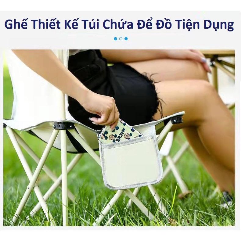 Ghế cắm trại ghế dã ngoại câu cá gấp gọn sơn tĩnh điện kèm túi đựng