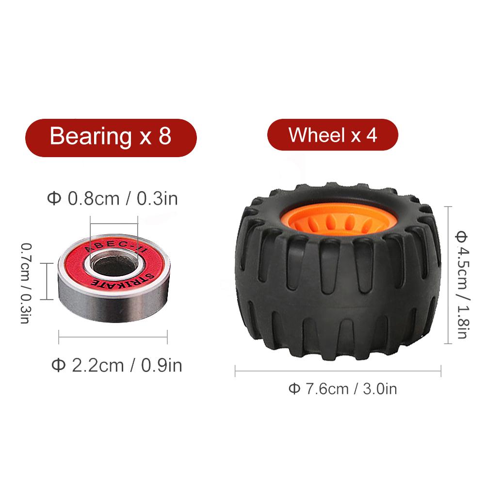 Skateboard Wheels and Bearings High Speed Low Noise Longboard Bearings Skateboard Replacement Wheels Longboard Wheel Set