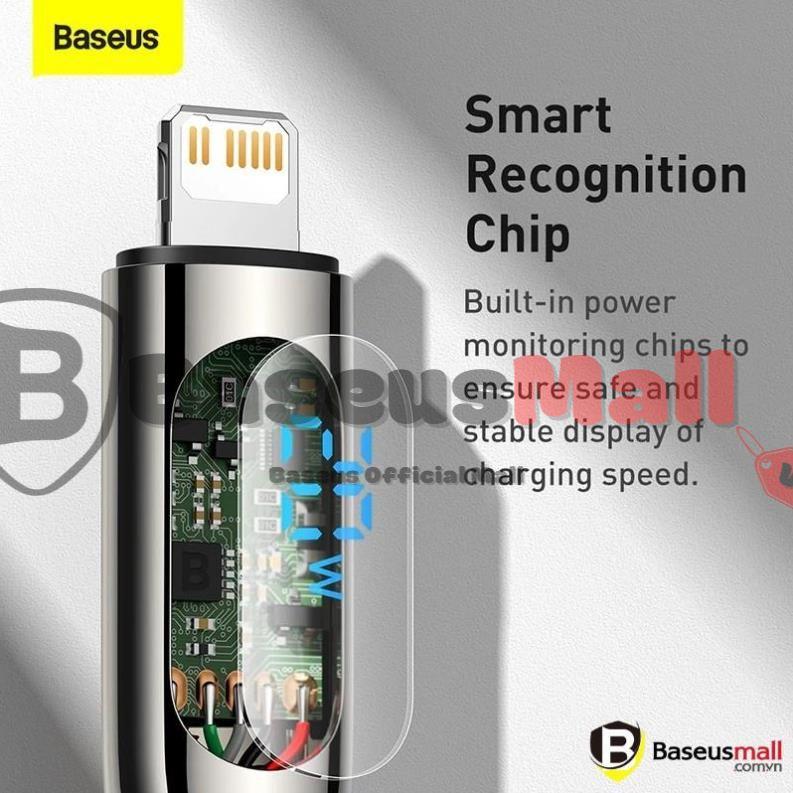 Baseus -BaseusMall VN Cáp sạc nhanh màn hình LED Baseus Display Fasst Data Cable Type C to L 20W (Hàng chính hãng