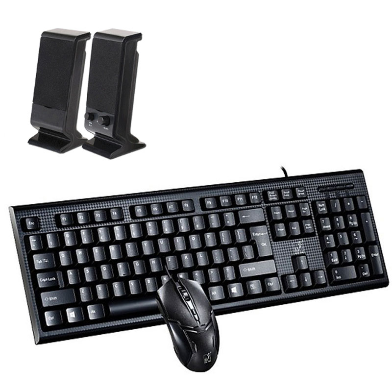 Combo Bộ Bàn Phím Và Chuột Gaming Q9U-U Độ Phân Giải 1800DPI, Hỗ Trợ Chống Thấm Nước + Tặng Bộ 2 Loa Máy Tính USB 2.0 V-112  (màu ngẫu nhiên)