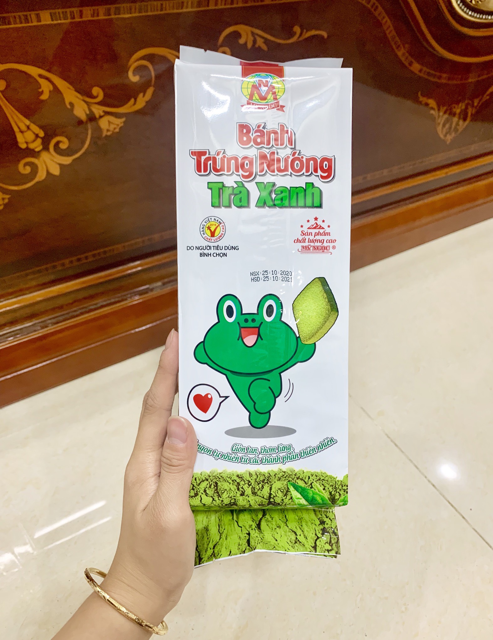 162g Bánh trứng nướng TRÀ XANH matcha MỸ NGỌC